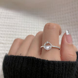 Round Geometric Semicircle Diamond Index Finger – Jewelry Gift Ideas — 3