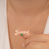 Crystal Personalized Name Necklace Stainless – Jewelry Gift Ideas — 4