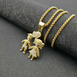 Titanium Steel Gold-Plated Diamond Necklace – Jewelry Gift Ideas — 5