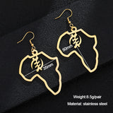 Gold Stainless Steel Adinkra Gye Nyame Earrings – Small Gift Ideas — 1