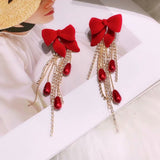 Super Cute Velvet Bow Earrings For Christmas – Birthday Gifts — 5