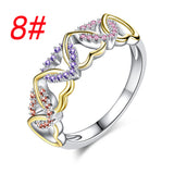 Popular Color Micro Inlay Heart-Shaped Ring – Practical Gifts — 10