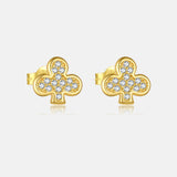 Sterling Silver Clover Stud Earrings Minimalist – Holiday Gift Ideas — 6