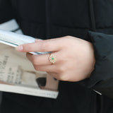 Women's Natural Emerald Zircon Ring – Gifts for Her — 1