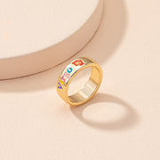 Oil Dripping Twelve Constellation Free Size Rings – Birthday Gifts — 19