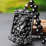 Obsidian Pixiu Pendant Ruyi Abacus Jade Pendant – Jewelry Gift Ideas — 9