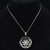 Hollow Circle Ring Pendant Flower Of Life Sacred – Jewelry Gift Ideas — 3