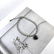 Agate Love Necklace Simple Peach Heart Bracelet – Jewelry Gift Ideas — 5