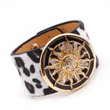 Ladies Leopard Print Leather Wide Bracelet – Jewelry Gift Ideas — 12
