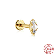Sterling Silver Flat Head Pierced Cartilage Earrings – Stylish Gifts — 18