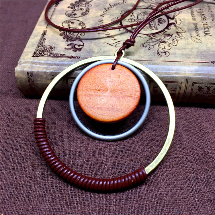 Rope double circle necklace – Jewelry Gift Ideas — 1