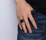 Golden Vintage Titanium Steel Casting Men's Ring – Gifts for Him — 2