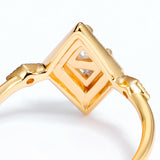 Oil-Drop White Zirconium Diamond Geometric Ring – Everyday Gifts — 4