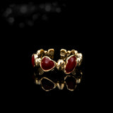 Retro New Year Red Love Oil Dripping Ring – Gifts for Couples — 5