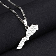 Stainless Steel Morocco Map Necklace For Women – Jewelry Gift Ideas — 7