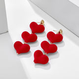 Earrings Personality Exaggerated Red Heart Long – Stylish Gifts — 6