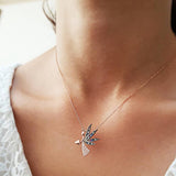 Simple Crystal Pendant Angel Clavicle Chain – Jewelry Gift Ideas — 1