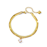 Fashion Double Layer Snake Bone Anklet Elegant Beach – Stylish Gifts — 11
