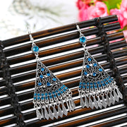 Textured Fan-Shaped Multilayer Earrings Chinese Style – Stylish Gifts — 3