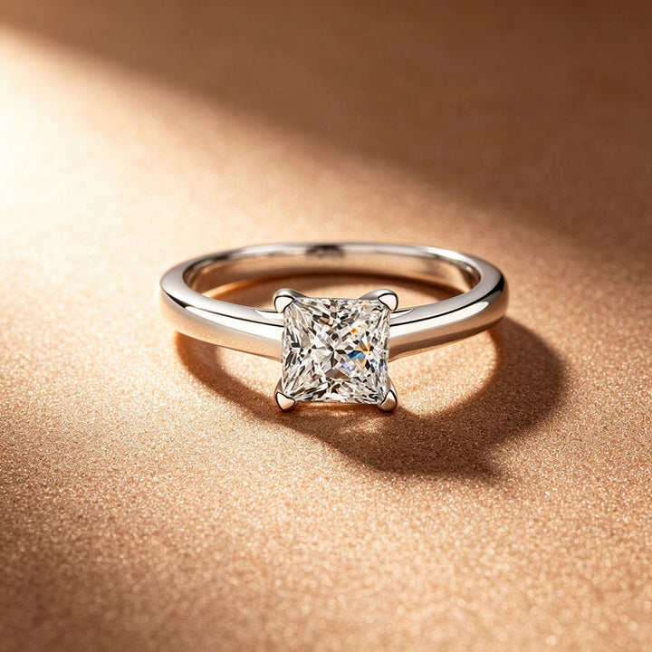 Mozambique Diamond Accented Princess Cut Ring – Thoughtful Gifts — 1