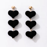 Earrings Personality Exaggerated Red Heart Long – Stylish Gifts — 2