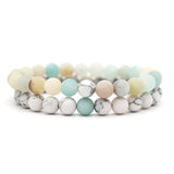 Turquoise Natural Stone Yoga Couple Set Bracelet – Jewelry Gift Ideas — 10