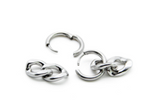 Titanium steel chain hoop earrings – Meaningful Gifts — 7