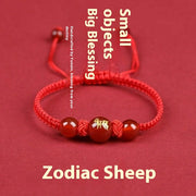 Zodiac Cinnabar All-matching Weaving Bracelet – Jewelry Gift Ideas — 7