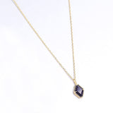 925 Silver Inlaid Blue Emerald Women's Necklace – Jewelry Gift Ideas — 3