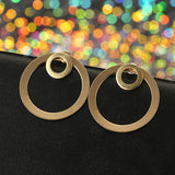 Trend Ins Wind Geometric Double Round Earrings – Birthday Gifts — 3