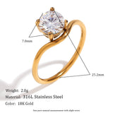 Affordable Luxury Fashion Waveform Ring Shank Gold – Stylish Gifts — 2