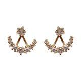 925 Silver Needle Zircon Starmoon Earrings – Holiday Gift Ideas — 3