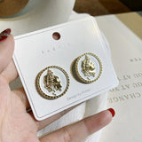 Portrait Female Earrings Retro Alloy Abstract Face – Gifts for Her — 3