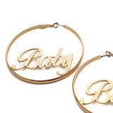 Exaggerated Temperament Circle Letter Earrings – Meaningful Gifts — 5
