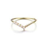 V-shaped Natural Pearl Zircon Ring Girl – Gifts for Kids — 6