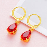 Women's 24K Gold-plated Zircon Earrings – Gifts for Her — 12