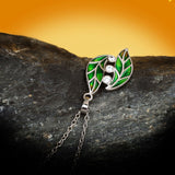 Green Leaf Epoxy Pendant Women's Micro Diamond – Jewelry Gift Ideas — 2