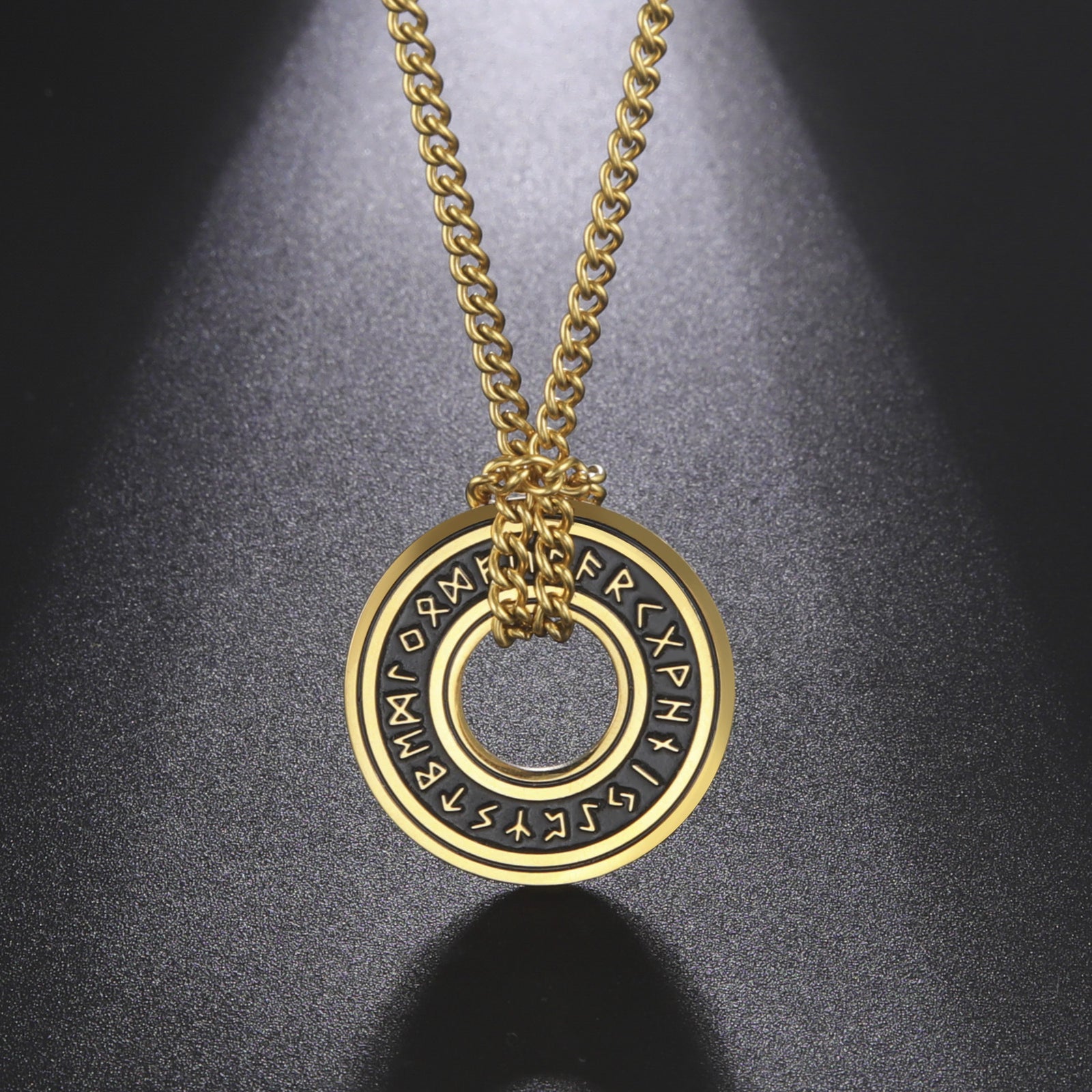 Vintage Viking Rune Circle Pendant Ornament – Jewelry Gift Ideas — 1