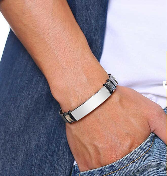 Stainless Steel Mesh Curved Plate Lettering – Jewelry Gift Ideas — 1