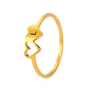 Hollow Out Double Love Ring 18k Real Gold Plating – Jewelry Gift Ideas — 13