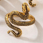 Snake Pattern Ring Punk 4-piece Ring Set – Useful Gifts — 17