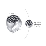 Ring Set With Red Zircon Ornaments In Titanium – Small Gift Ideas — 2