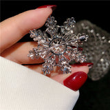 Multilayer Zircon Snowflake Brooch Women – Jewelry Gift Ideas — 5