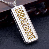 Square Essential Oil Necklace Openable Silver – Jewelry Gift Ideas — 17