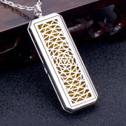 Square Essential Oil Necklace Openable Silver – Jewelry Gift Ideas — 17