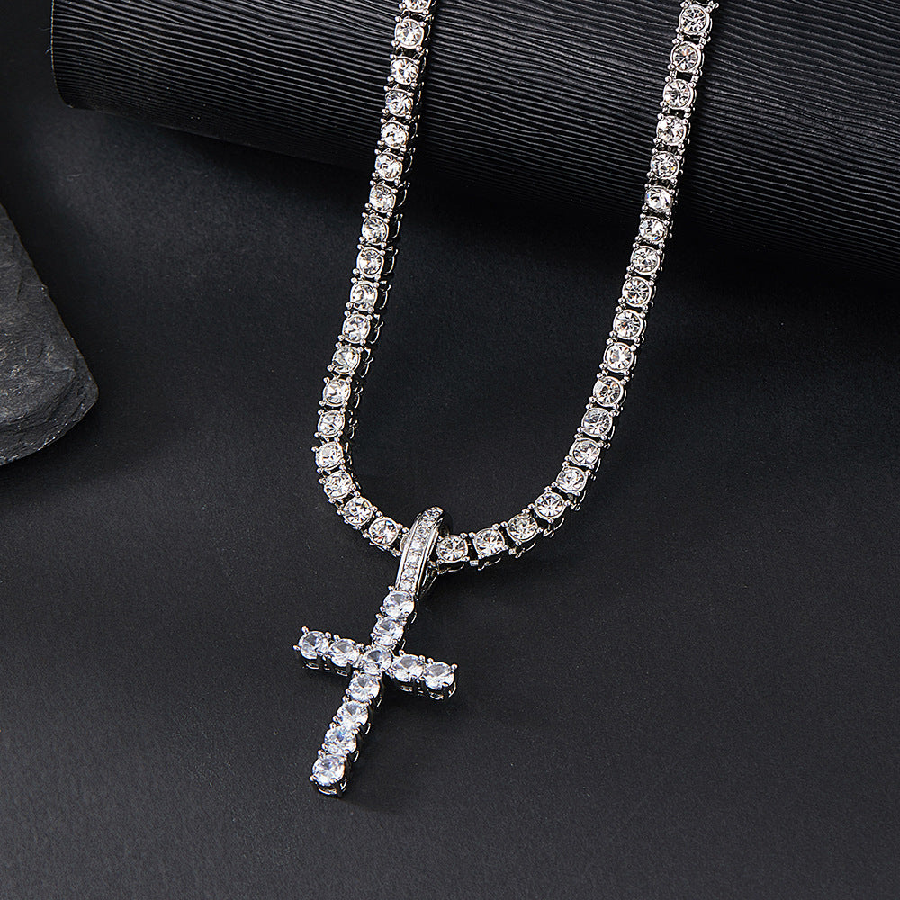 Versatile And High-end Zirconia Cross Necklace – Jewelry Gift Ideas — 1