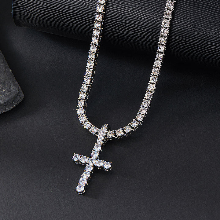 Versatile And High-end Zirconia Cross Necklace – Jewelry Gift Ideas — 1