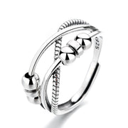 S925 Sterling Silver Fashion Simple Retro Three Layer – Stylish Gifts — 3