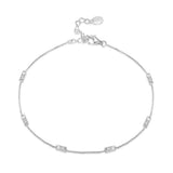 Silver Bracelet Square White Zirconium Bracelet – Jewelry Gift Ideas — 2