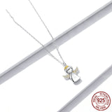 S925 Bi-color Electroplated Bee Necklace Simple – Jewelry Gift Ideas — 2